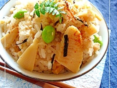 筍と湯葉とひじきの混ぜご飯　（混ぜご飯の素）